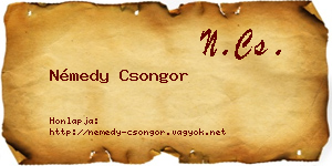 Némedy Csongor névjegykártya