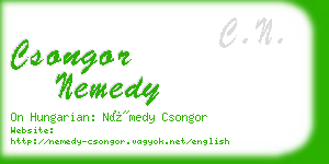 csongor nemedy business card